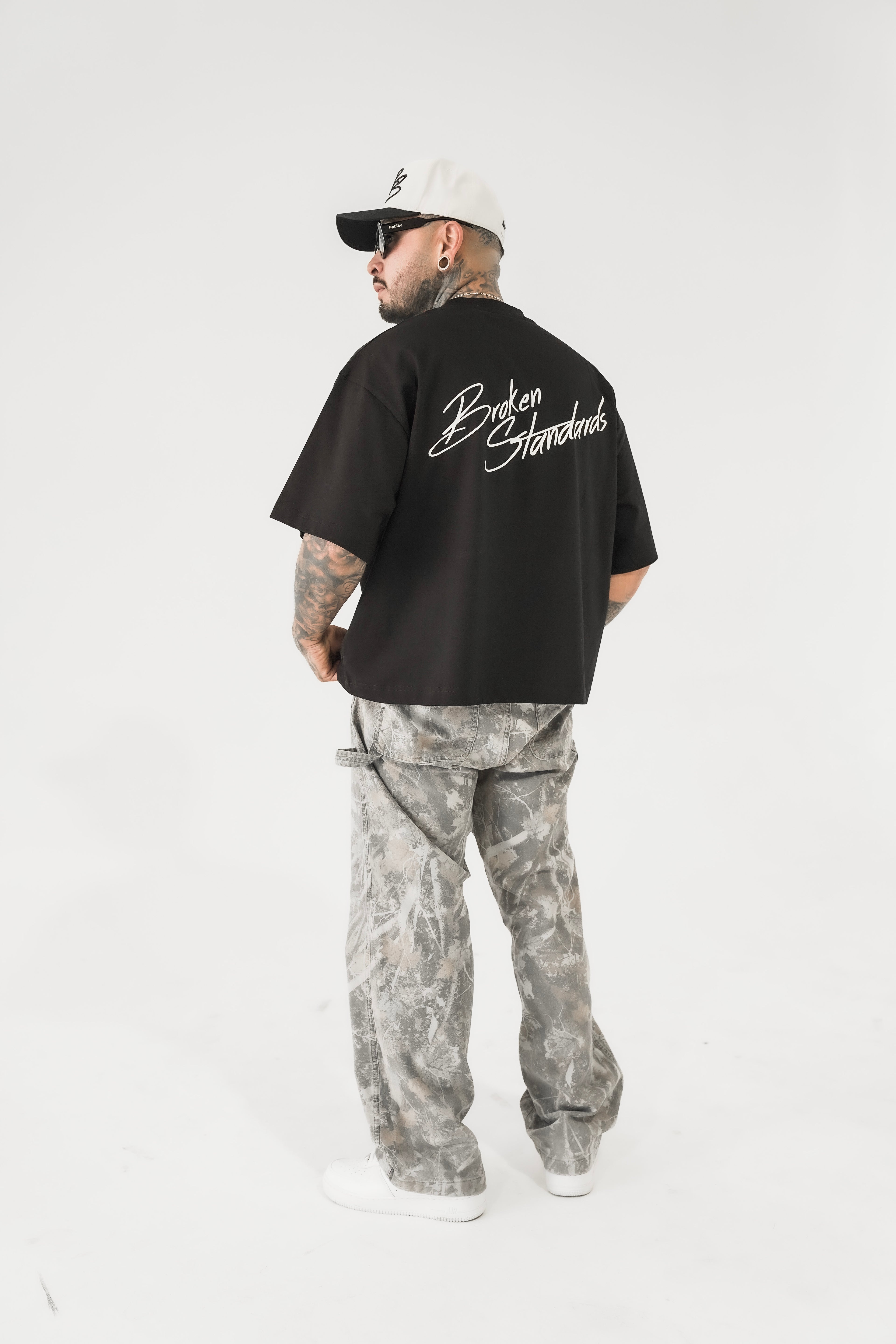 BS OVERSIZED CROPPED TEE - BLACK