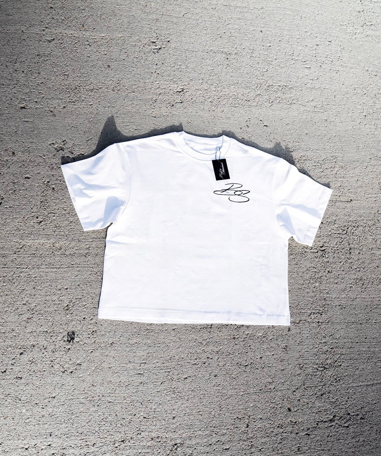 BS OVERSIZED CROPPED TEE - WHITE