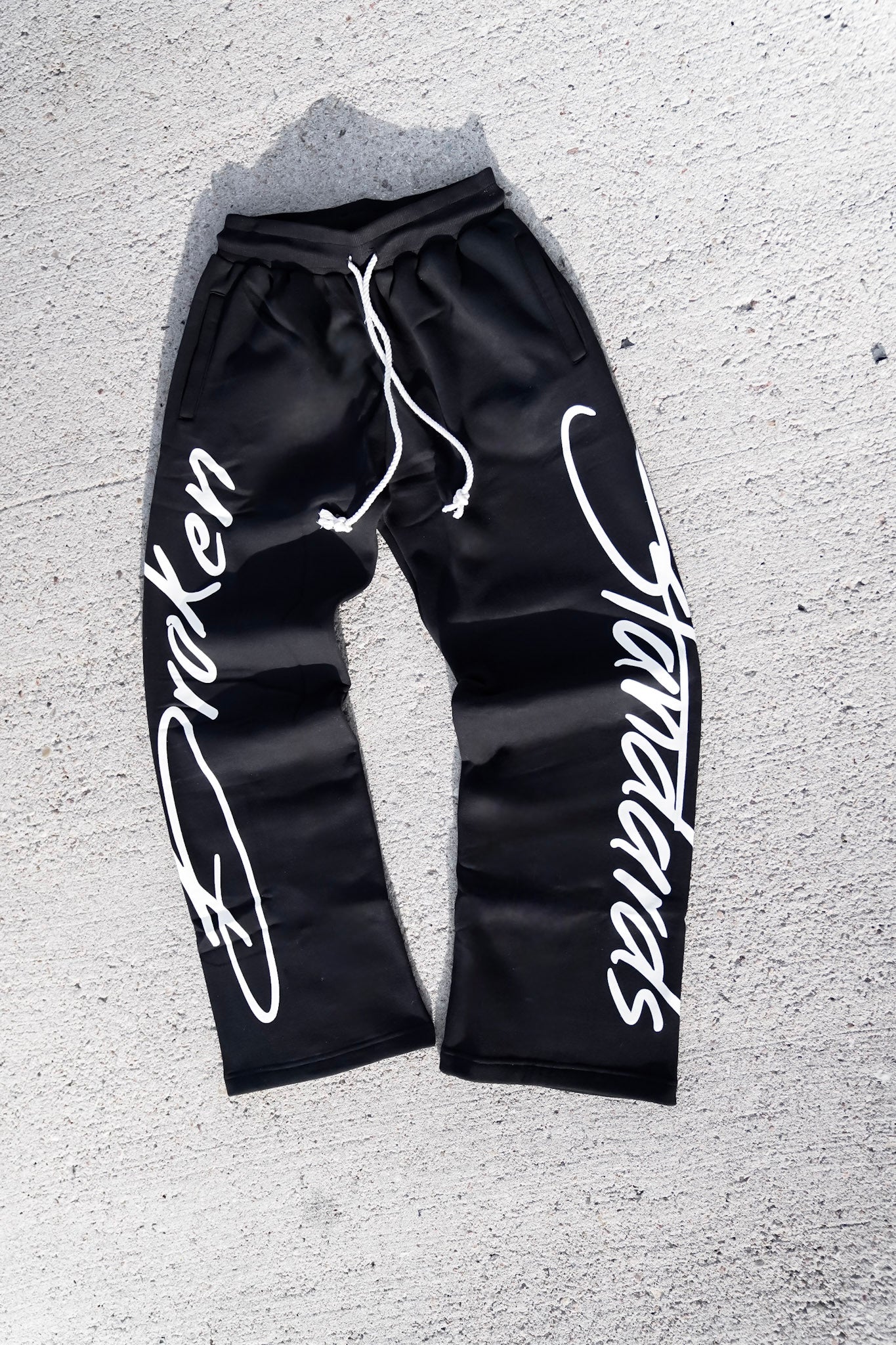BS DRAWSTRING STRAIGHT-LEG SWEATPANTS- BLACK