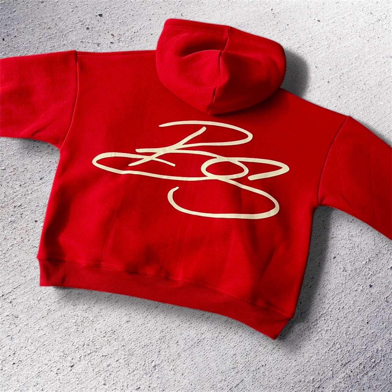 BS ZIP-UP BOXY HOODIE- CRIMSON RED
