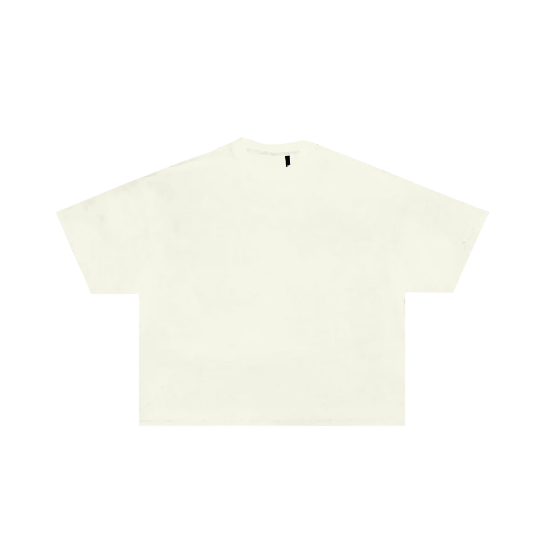 B.S CROPPED BOXY LUXURY TEE - CREAM